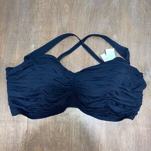 Bleu Rod Beattie Women's Black‎ Kore Bikini Top Size 22W NWT